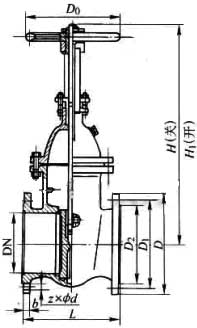 Z44T/W/H TFƽʽplք(dng)lyPN10PN16νY(ji)(gu)ߴD